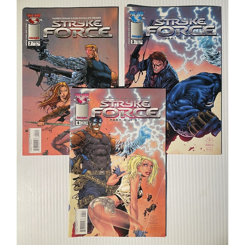 Strykeforce No.2, 3, & 4 (2004) Top Cow/Image Comic Book Set • Faerber
